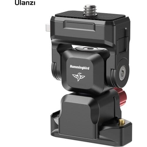 Mini Monitor Quick Release Mount Adapter Head with Quick Release Plate One Key Unlock 360° Rotatable for Monitor Camera Mounting