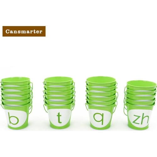 Educational Montessori Consonant sandpaper Letters with Tubs Iron Teaching Aids Language Montessori Materials Children