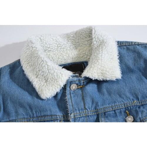 Mens Denim Jacket Warm Winter Casual Bomber Male Korean Style cowboy Jacket Fashion Fleece Vintage Clothing Men Black Jean Coat