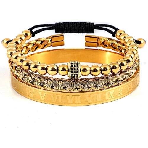 New Design Popular Top Men Bracelet Adjustable Beads Pave Black Zircon Natural Stone Charm Bracelet For Men Jewelry Gift