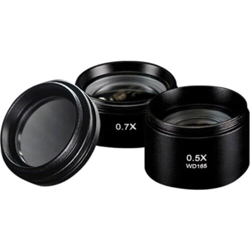 WD165 0.5X 0.7X WD30 2.0X Microscope Camera Lens Auxiliary Objects Lens For Trinocular Stereo Zoom Microscope Barlow Glass Lens