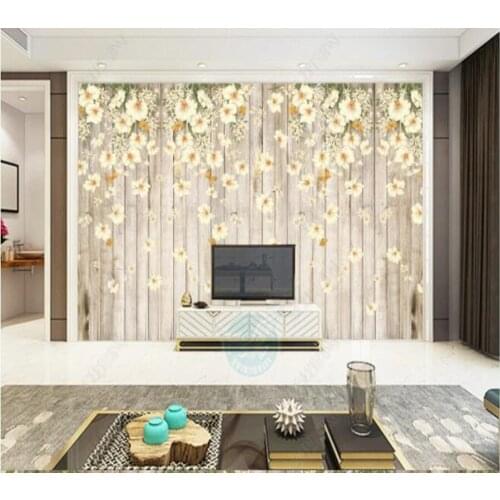 Papel de parede Simple wood grain flower starry 3d wallpaper,living room tv wall bedroom wall papers home decor bar cafe mural