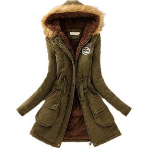 2019 New Parka Womens Winter Long Coats Thickened Cotton Winter Hooded Warm Jacket Fashion Womens Coats Parka Womens Winter