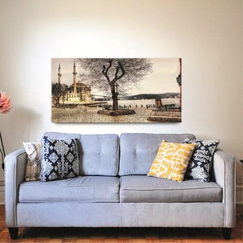 Canvas Table Plastic Mosque Scenic Fashion Table 60x120 Cm