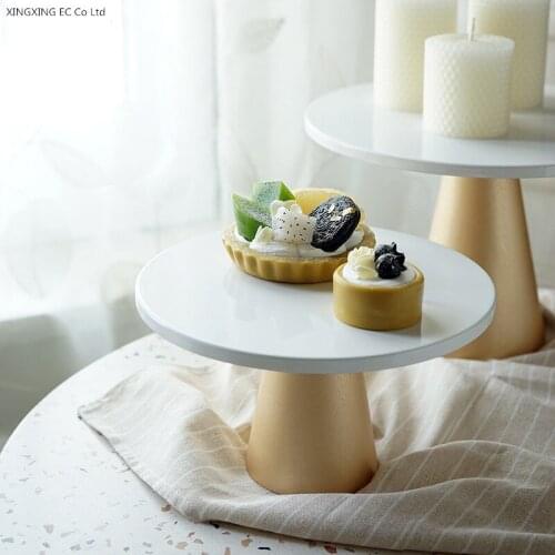 Cake Tray, Fruit Tray, Tableware, Simple Metal Tall Round Tray, Wedding Dessert Table, Cake Stand, Household Food Storage Tray