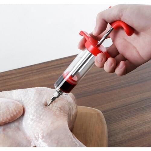 Meat Flavor Syringe Needle Turkey Pork Barbecue Steak Meat Marinade Sauce Spices Kitchen Cooking Gadgets Support Wholesale