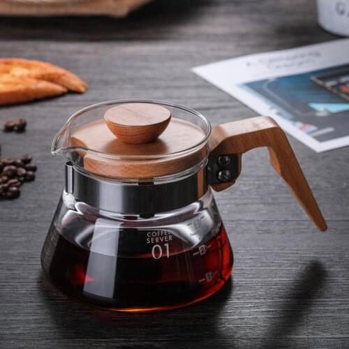 Glass Coffee Maker Filter Pot High Temperature Pressure Coffee-Kettle Drip Percolator Brewer For Home Cafe 400ml/600ml