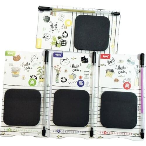 50 Sheets Black Sticky Notes with Fluorescent Pen Set Creative Office Stationery