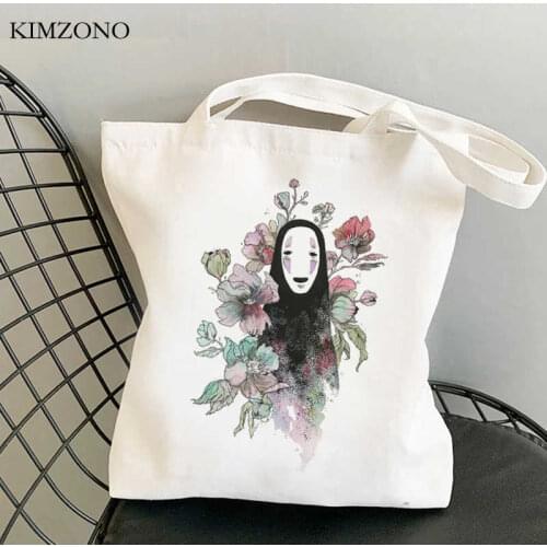 Spirited Away Faceless shopping bag shopper shopper bolsa cotton handbag jute bag bag shoping reusable sacolas