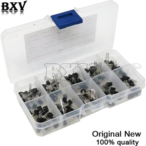 Transistor Assortment Kit 10value 200PCS BC337 BC327 2N2222 2N2907 2N3904 2N3906 S8050 S8550 A1015 C1815,Transistors box pack