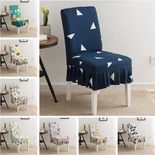 Universal Spandex Elastic Printing Dining Chair Slipcover Modern Removable Anti-dirty Kitchen Seat Case Stretch Chair Cover
