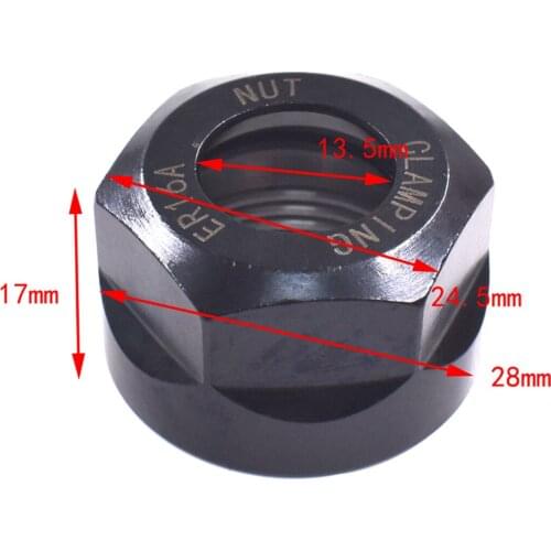 Pouvoir ER16 A Type Collet Clamping Nut for CNC Milling Chuck Holder Black NEW
