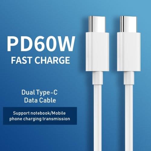 10PCS PD cable USB C to USB Type C 60W fast usb c to usb c usb cable for Samsungx S20 for MacBook Pro for iPad