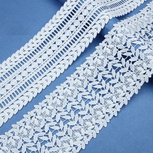 10yard White Flower Sewing Trim Fabric Dress Accessories Latest African Laces 2021 High Quality Ribbon Skirt Curtain Decoration