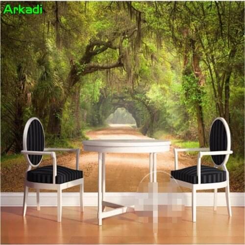 3d nature forest landscape wallpaper TV background wallpaper living room sofa video wall covering home decoration mural