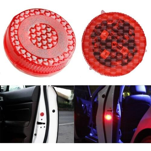 4pcs Car Door Warning Lamp Flashing Light LED Magnetic Control Anti Collision Strobe Car Styling Safe Traffic Light Signal Lamp