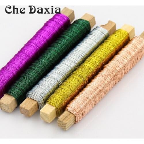 50m/piece 0.5mm Diameter Color enameled wire Soft Iron line For DIY Jewelry Accessories Christmas decoration Fitting