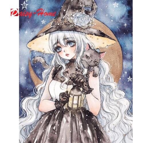 5D Diamond Painting Cartoon Anime Girl Portrait Full Square Round Drill Cross Stitch Kit Embroidery Art Home Decoration Handmade