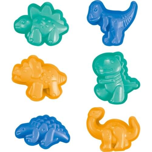 6PCS Set Dinosaurt Animals Sand Clay Tool Beach Toys Novelty Mold Building Model for Kids Child Baby Out Fun Toys on Holiday