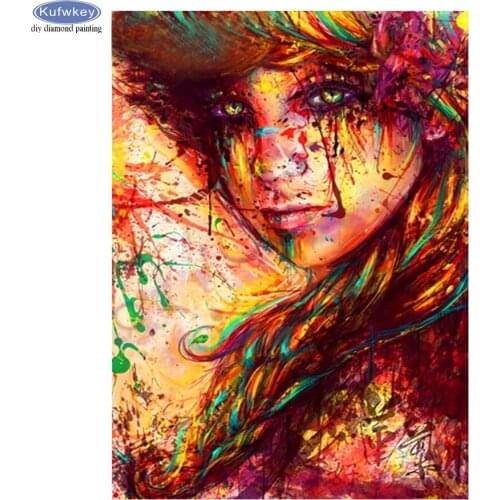 DIY 5D Diamond Painting Abstract color girl Home Decoration Full Square Round Craft Kits Embroidery Rhinestone Pictures