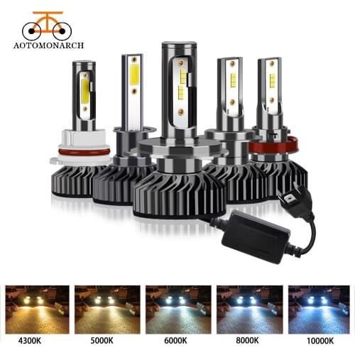 AOTOMONARCH H4 LED H7 Car Lights Bulbs H3 H8 H9 H11 881 9005 LED H1 9006 Car Headlight Lights For Auto Universal 12V