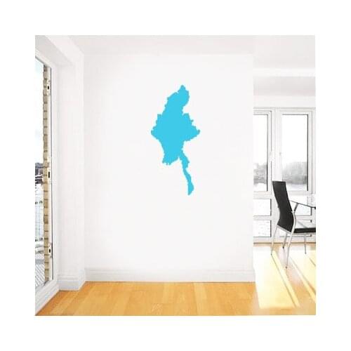 Burma map Globe Earth Country wall vinyl sticker custom made home decoration fashion design