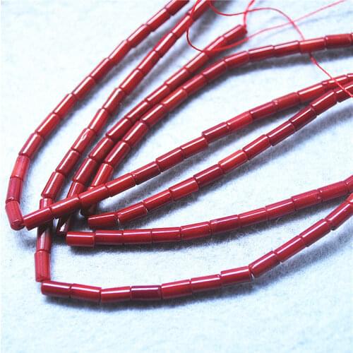 50pcs coral beads cylinder shape loose coral beads 4x6mm drum shape for bracelets making diy beads