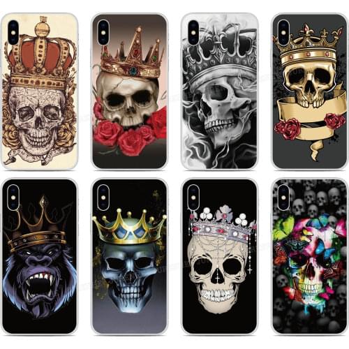 DIY Custom Photo For Blackview A80 A60 BV9600 Pro Phone Case Cown Skull King tpu Soft Cover For OnePlus 9 8 5G 6 7 7T Pro Cases
