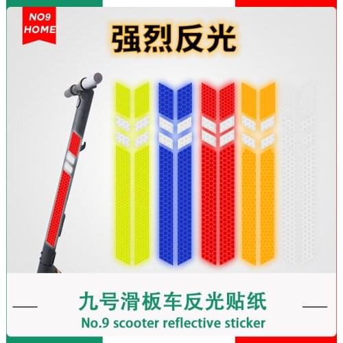For Xiaomi Mijia Electric Scooter 1s Night Body Reflective Sticker Pro 9 Electric Car E22 Sticker Accessories