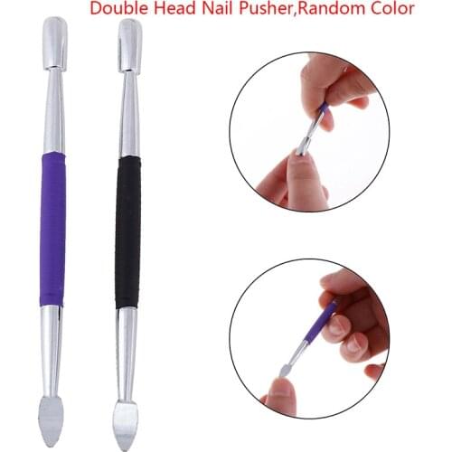 Double Sided Cuticle Pusher Stainless Steel Cuticle Nail Pusher Spoon Remover Nail Care Pusher Dead Skin Push Manicure Tools