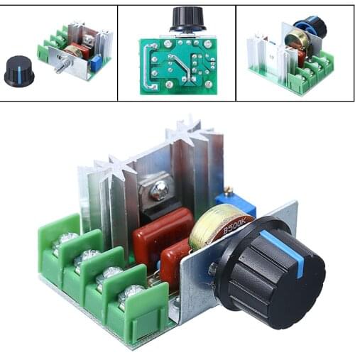 Mayitr Electrical Voltage Regulator 50-220V AC 2000W High Torque Motor Dimmers SCR Controller Knob Switch Speed Control Tool