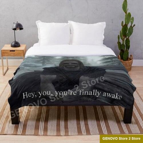 Hey you re finally awake Throw Blanket Super Soft Printing Family Car and Sofa Bed throws Summer Office Quilts