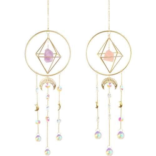DIY Crystal Windchimes Pendant Handmade Sun Light Catcher Garden Window Wedding Curtain Chandelier Home Decor Wind Chime