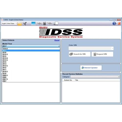 Isuzu G-IDSS Export and domostic 2017- Isuzu Diagnostic Service System domostic Australia, Asia, Europe, Spain, Canada, China