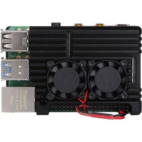 Raspberry Pi CNC Aluminum Alloy Case Shell Enclosure Cooling Fan Heat sink for Raspberry Pi 4 Model B 3B 3B