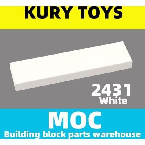 Kury Toys DIY MOC For 2431 Building block parts For Tile 1 x 4 For Plate