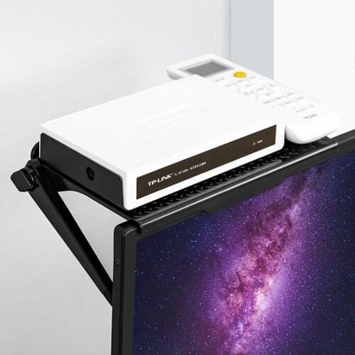 Desktop Adjustable Screen Top Shelf Computer Monitor Screen Top Shelf TV Buddy Organizer Holder Home Office Storage Rack Shelves