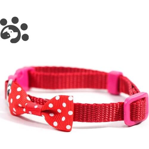 Spot Red Pet Cat Collar for Small Dog Puppy Kitten Adjustable Collars for Cats Necklace Lead Summer Collar Chihuahua Pet MP0028