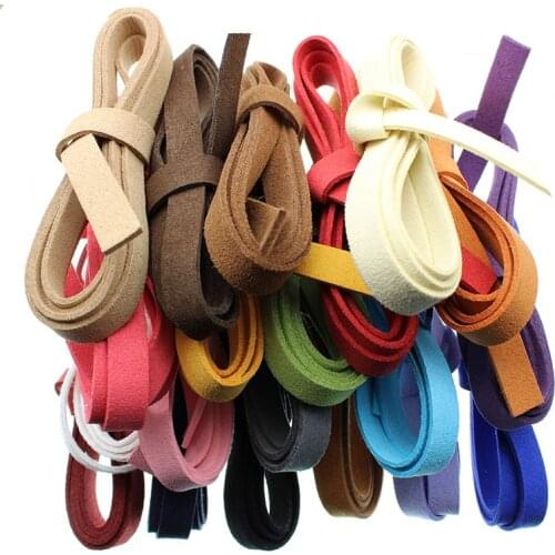 2 Meter/lot 10mm Flat Faux Suede Korean Velvet Leather Cord Materials DIY for Jewelry Making Bracelet Necklace Jewelry Findings
