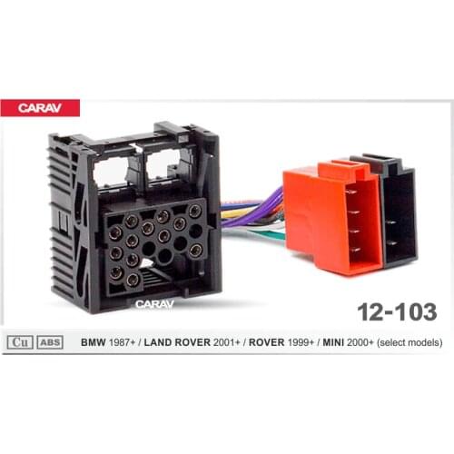 CARAV 12-103 ISO Radio Adapter for BMW for LAND for ROVER for MINI Wiring Harness Connector Lead Loom Cable Plug Adaptor Stereo