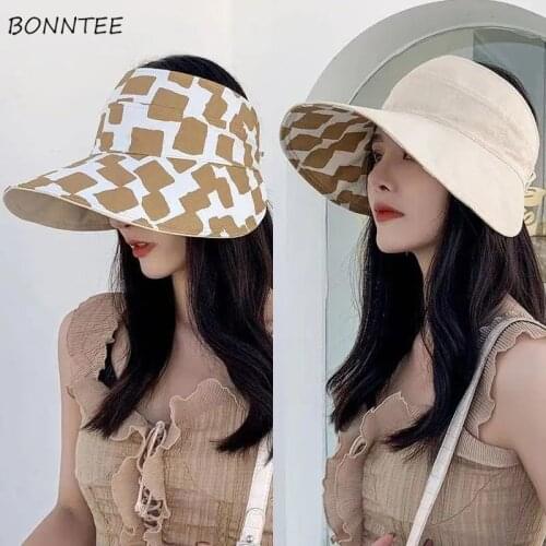 Sun Hat Women Summer Sun-Protection Fashion Outdoor All-match Chic Korean Style Daily 6 Colors Ladies Elegant Casual Female New