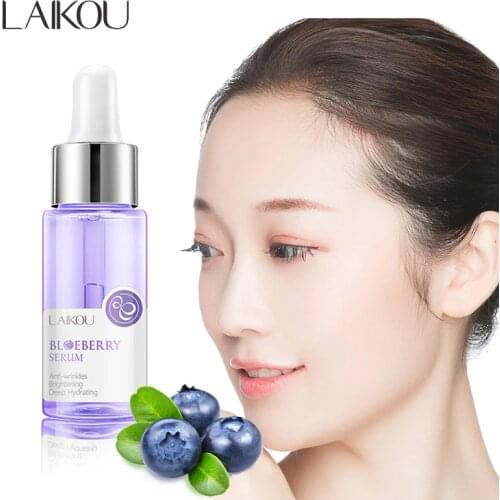 LAIKOU Blueberry Anti Wrinkles Facial Serum Brighten Skin Tone Hydrating Repair Damaged Skin Whitening Remove Spots Skin Care