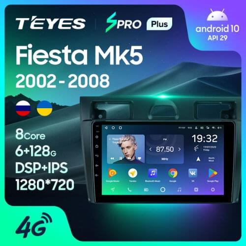 TEYES SPRO Plus For Ford Fiesta Mk VI 5 Mk5 2002 - 2008 Car Radio Multimedia Video Player Navigation GPS Android 10 No 2din 2 din dvd