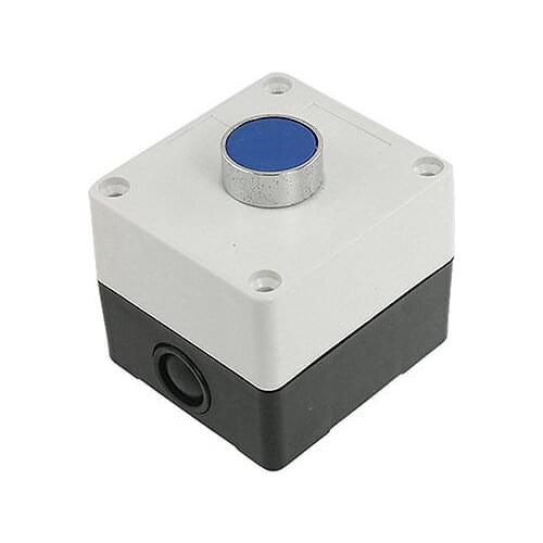 Ui 660V Ith 10A Blue Sign Momentary Push Button Switch Station Non Lock 1 NO N/O