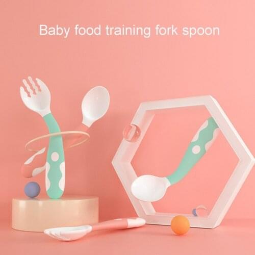 Toddler Forks And Spoons For Self-Feeding Kids And Infant Training Cutlery Utensils Set Feeding Learning Tableware