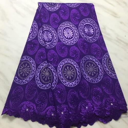 High quality swiss lace fabric voile coton suisse purple nigerian lace fabrics african fabric lace material tissu dentelle5yard