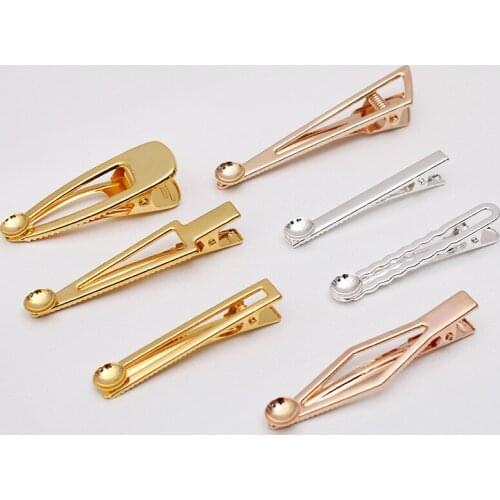 20 Pieces/Lot Stainless Steel Alligator Hair Clip Barrettes Settings Hairwear Diy Jewelry Making