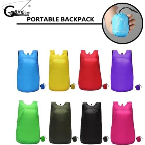 1pcs 20L Fishing Bag Lightweight Foldable Backpack Folding Bag Portable Men Women Backpack for Travel Shopping Bag