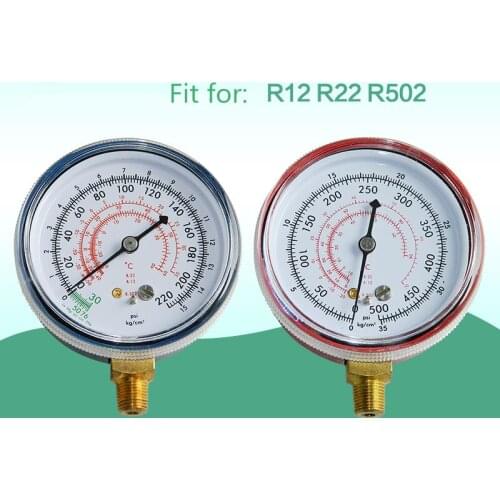 1PCS Manifold Gauge Replacement Suitable for R22 R12 and R502 Liquid Refrigerant