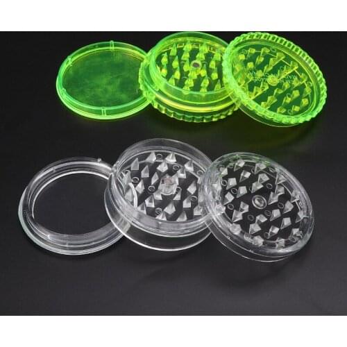 12pcs Round Shape Plastic Tobacco Grinder Leaf Herbal Herb Smoke Spice Crusher Hand Muller